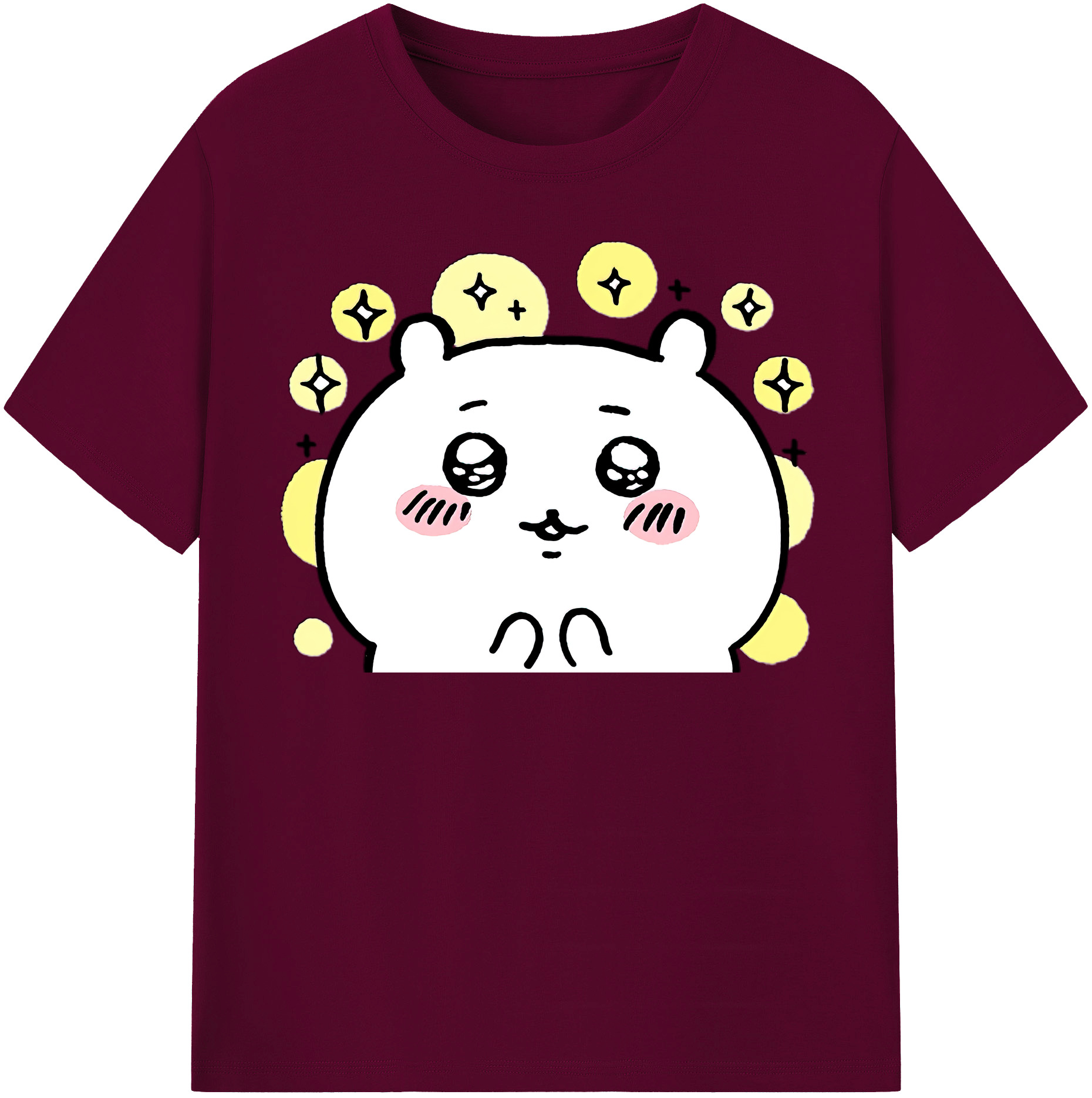 （画像用） ちいかわ ちいかわ Chii-kawa chiikawa レディースカジュアルプリントTシャツ（綿100％）